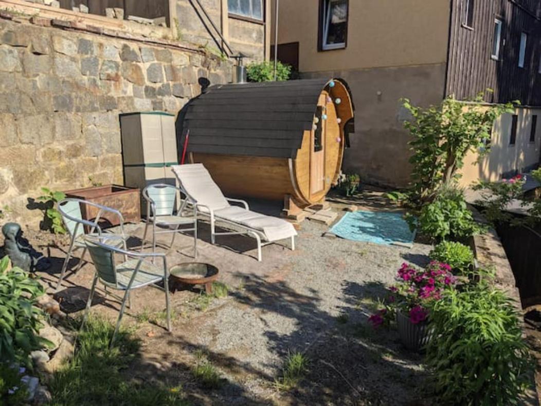 Uo2 - Urlaubsmagie - Garten, Whirlpool, Sauna Lägenhet Sebnitz Exteriör bild