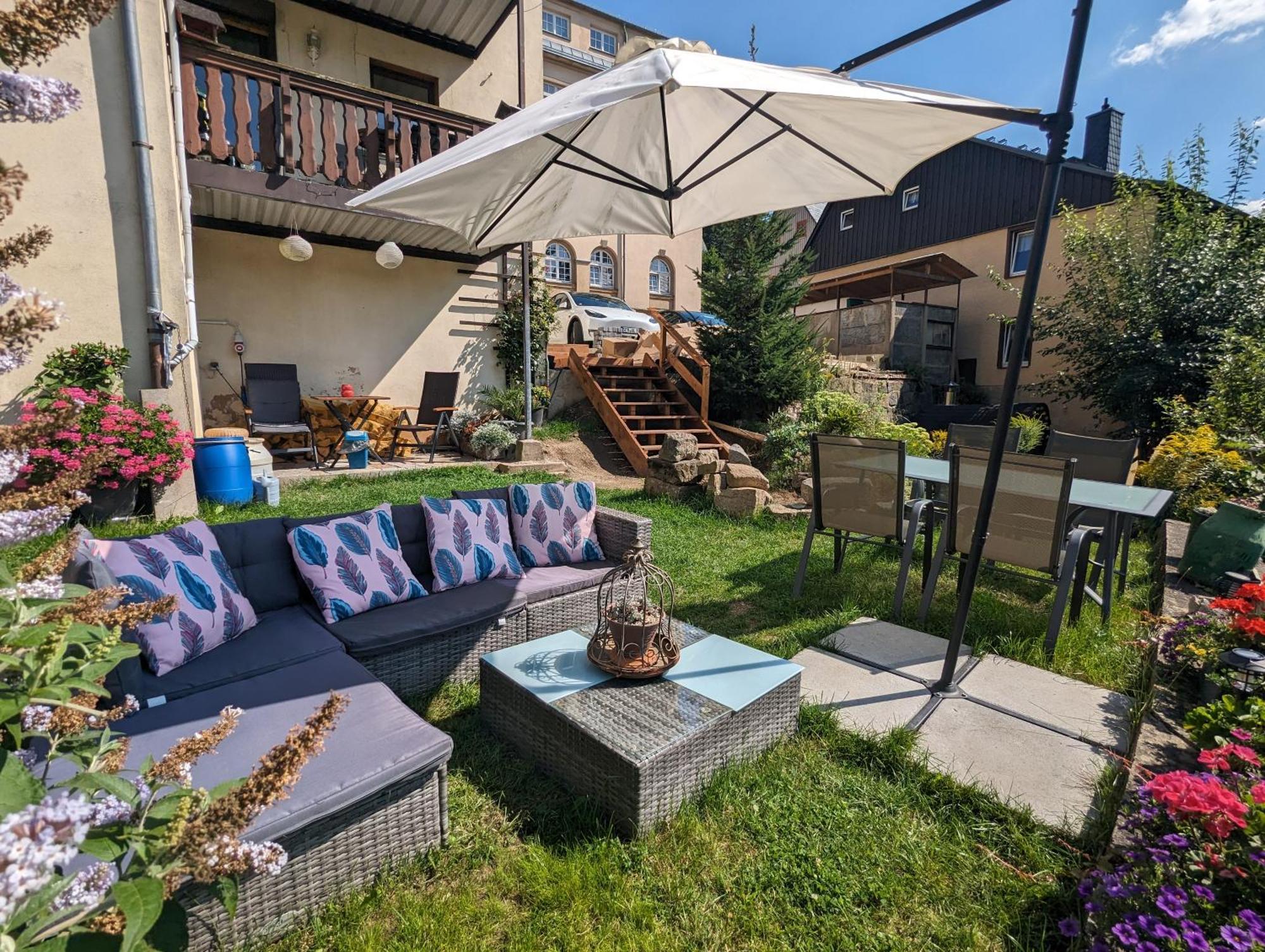 Uo2 - Urlaubsmagie - Garten, Whirlpool, Sauna Lägenhet Sebnitz Exteriör bild