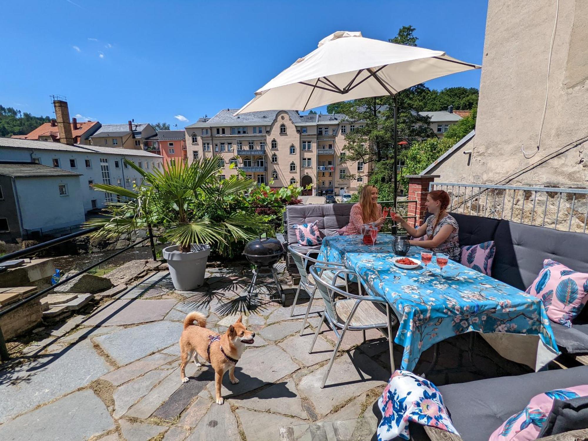 Uo2 - Urlaubsmagie - Garten, Whirlpool, Sauna Lägenhet Sebnitz Exteriör bild
