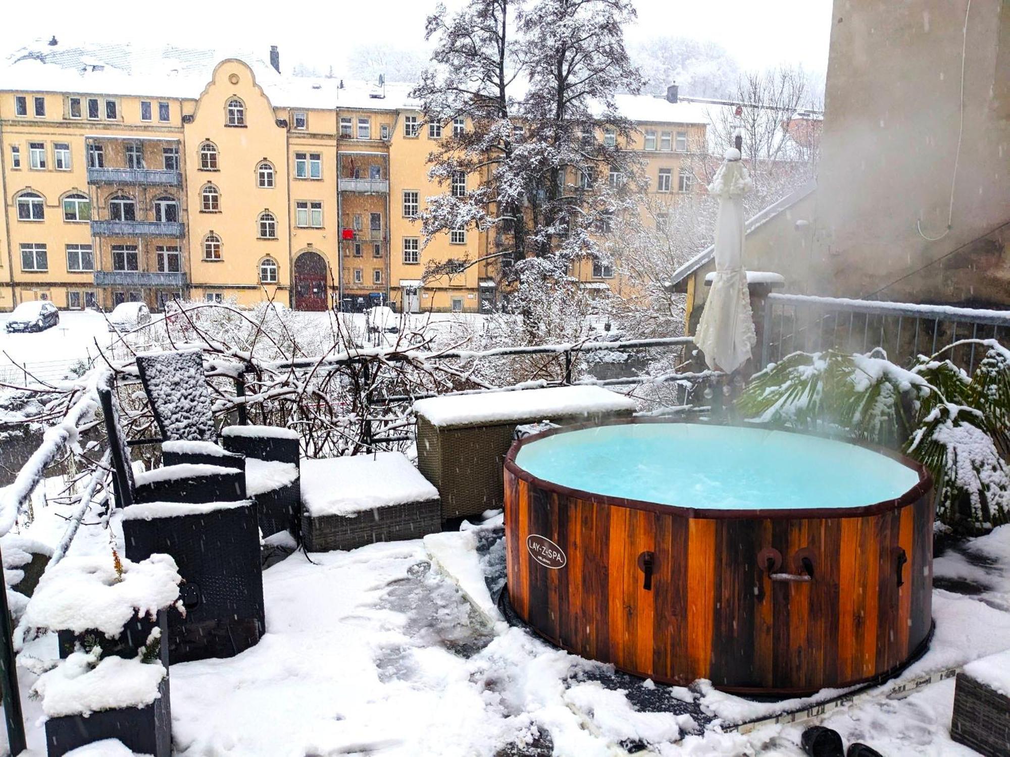 Uo2 - Urlaubsmagie - Garten, Whirlpool, Sauna Lägenhet Sebnitz Exteriör bild