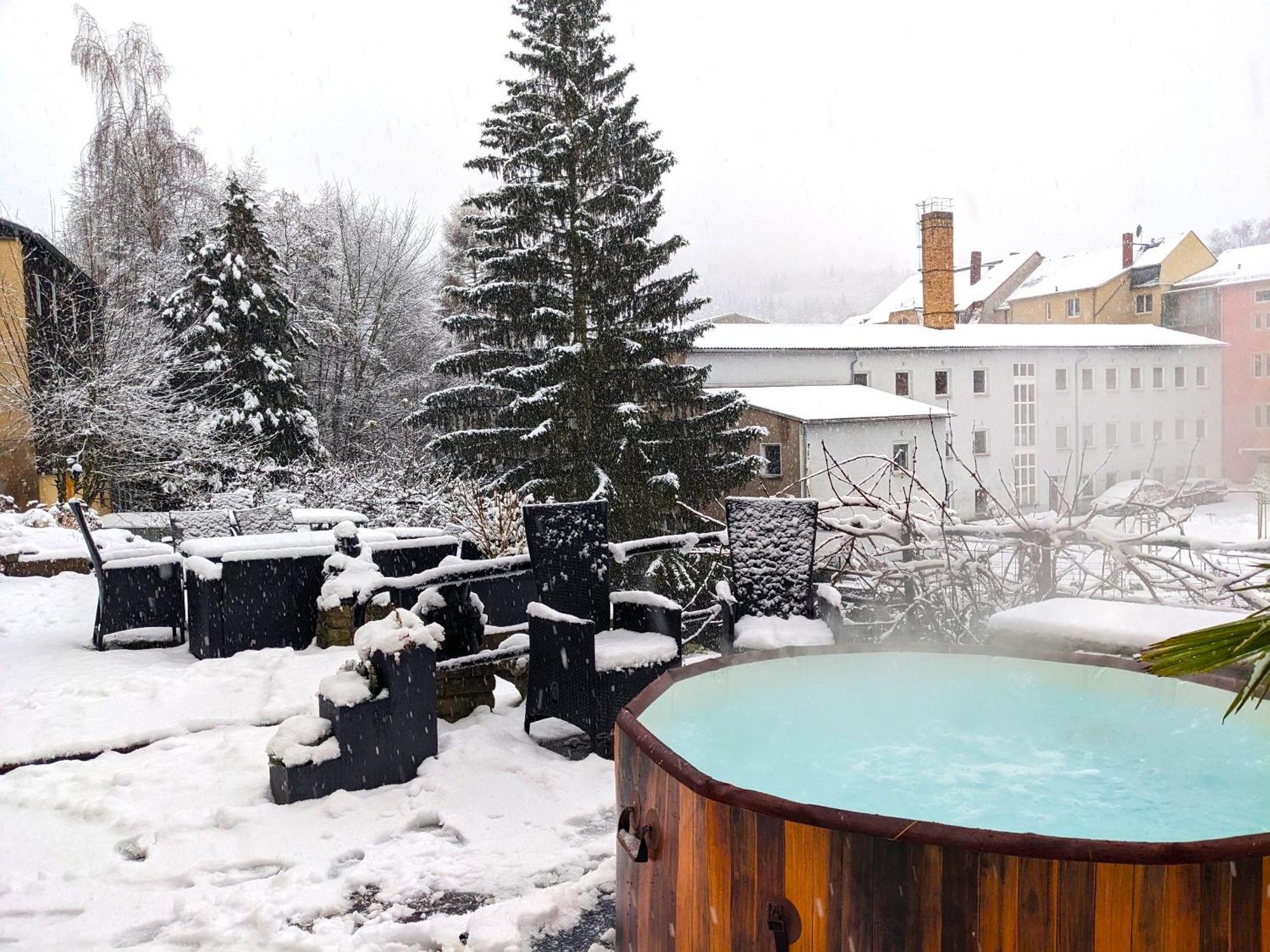Uo2 - Urlaubsmagie - Garten, Whirlpool, Sauna Lägenhet Sebnitz Exteriör bild