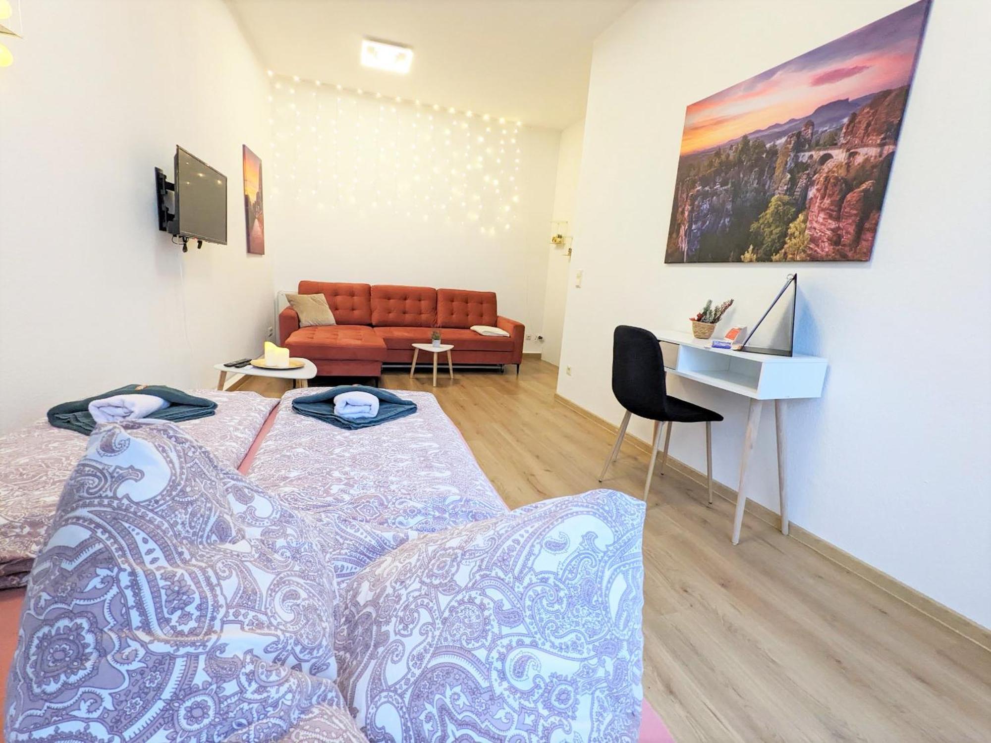 Uo2 - Urlaubsmagie - Garten, Whirlpool, Sauna Lägenhet Sebnitz Exteriör bild