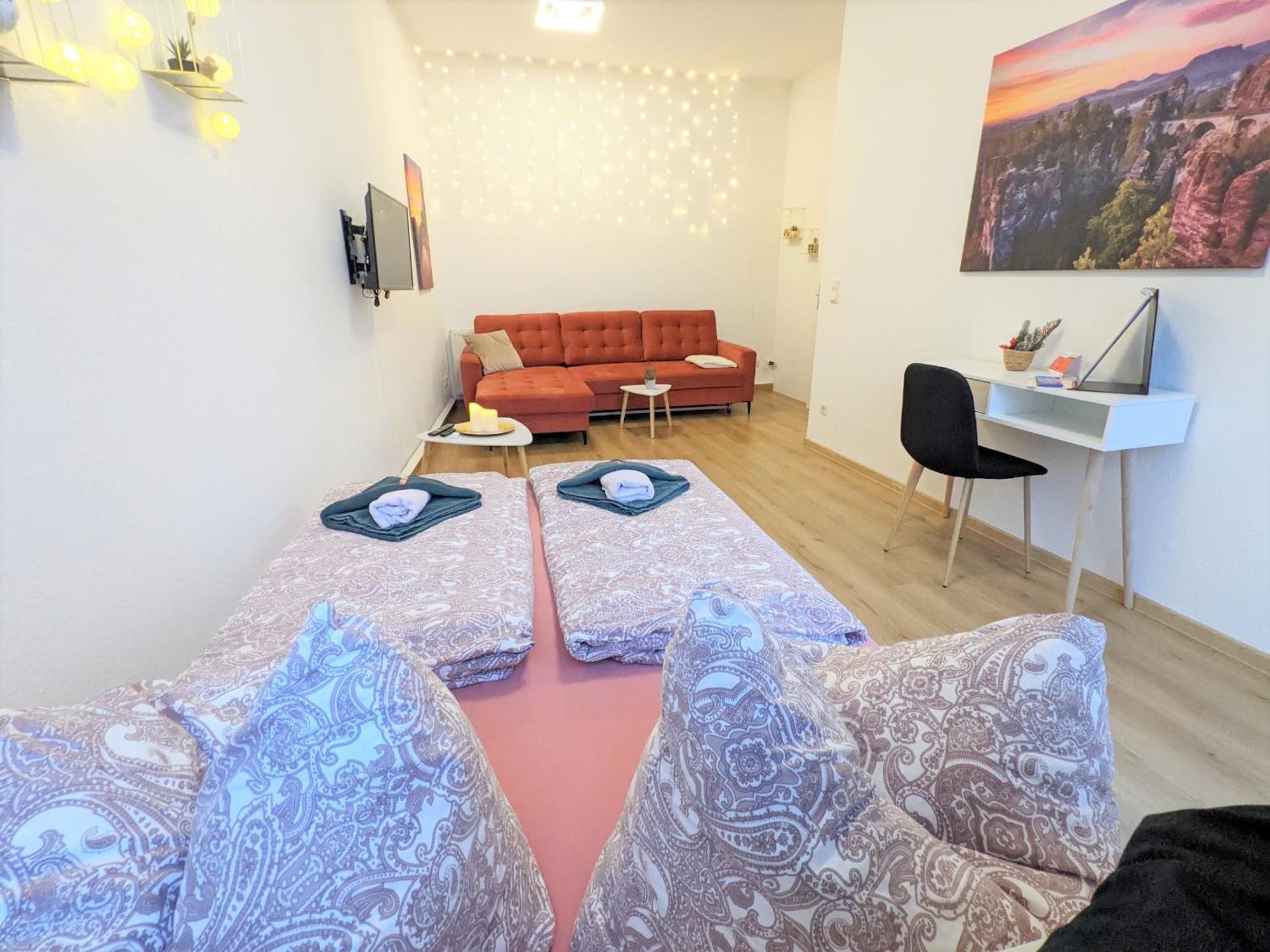 Uo2 - Urlaubsmagie - Garten, Whirlpool, Sauna Lägenhet Sebnitz Exteriör bild